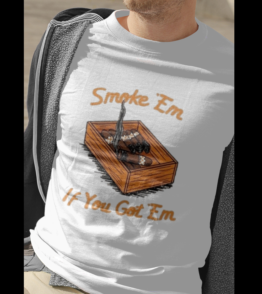 Tennessee Volunteers Smoke Em If You Got Em Cigar Box T-Shirt