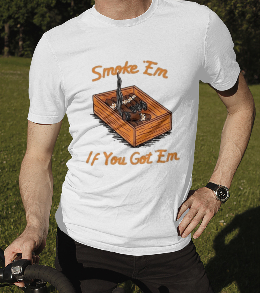 Tennessee Volunteers Smoke Em If You Got Em Cigar Box T-Shirt