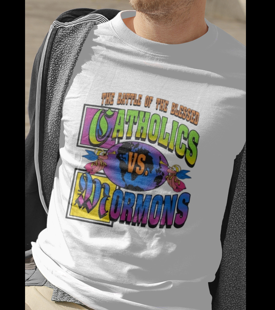 The Battle Of The Blessed Catholics Vs Mormons World Angels T-Shirt