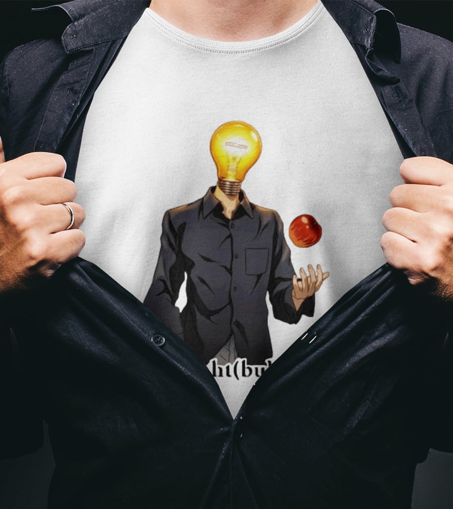 Yagami Raito Lightbulb Apple Interaction T-Shirt