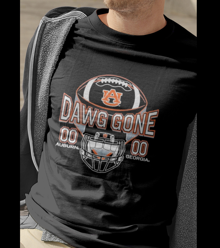 Auburn Tigers Football Dawg Gone Georgia Bulldogs Rivalry 00 00 T-Shirt