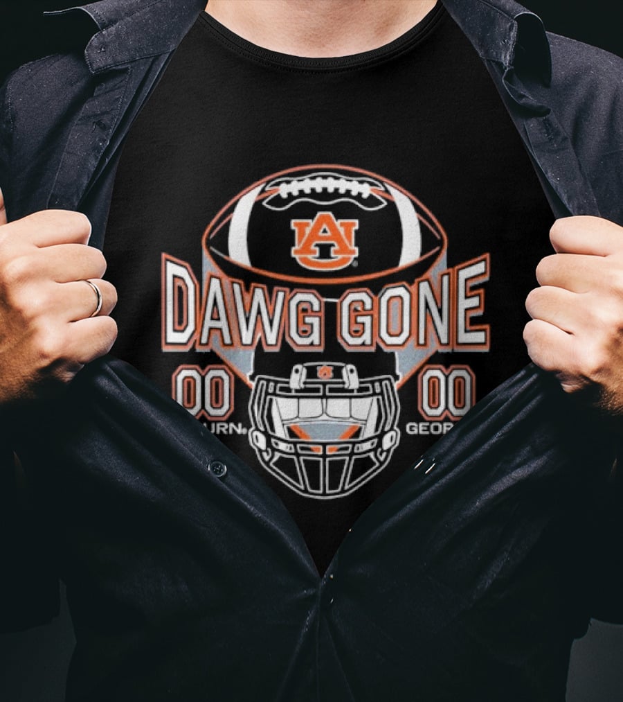 Auburn Tigers Football Dawg Gone Georgia Bulldogs Rivalry 00 00 T-Shirt