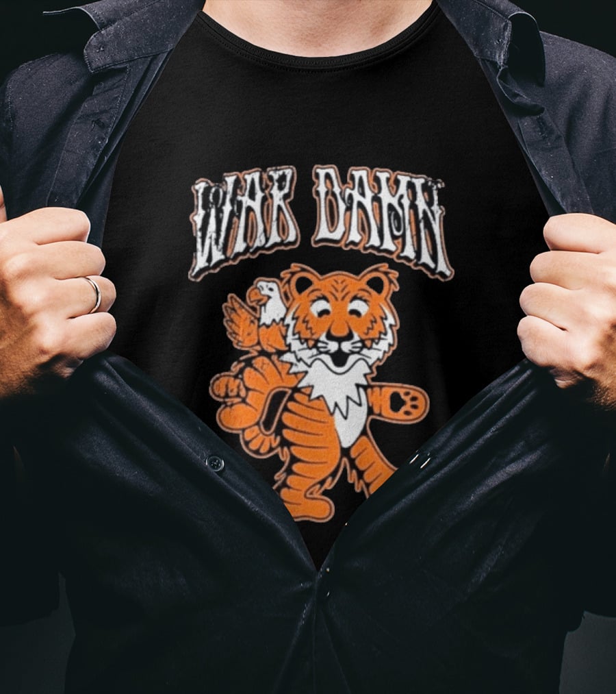 Auburn Tigers War Damn Tiger And Eagle T-Shirt