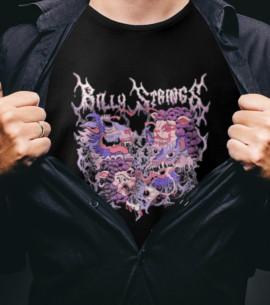 Billy Strings Heart With Vibrant Monster Faces T-Shirt