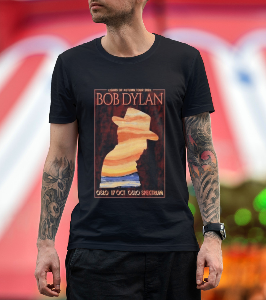 Bob Dylan Lights Of Autumn Tour 2026 Oslo Spektrum October 17 T-Shirt