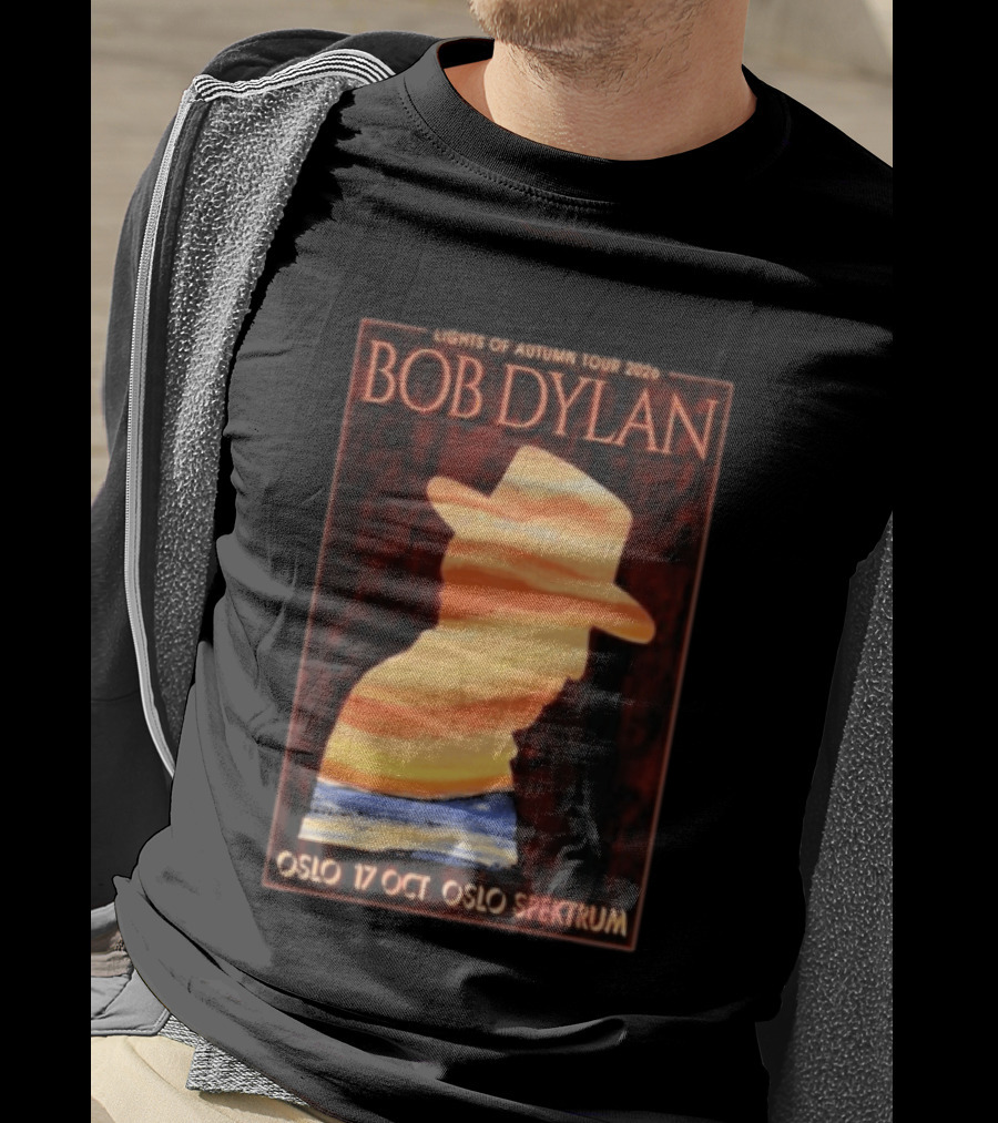 Bob Dylan Lights Of Autumn Tour 2026 Oslo Spektrum October 17 T-Shirt