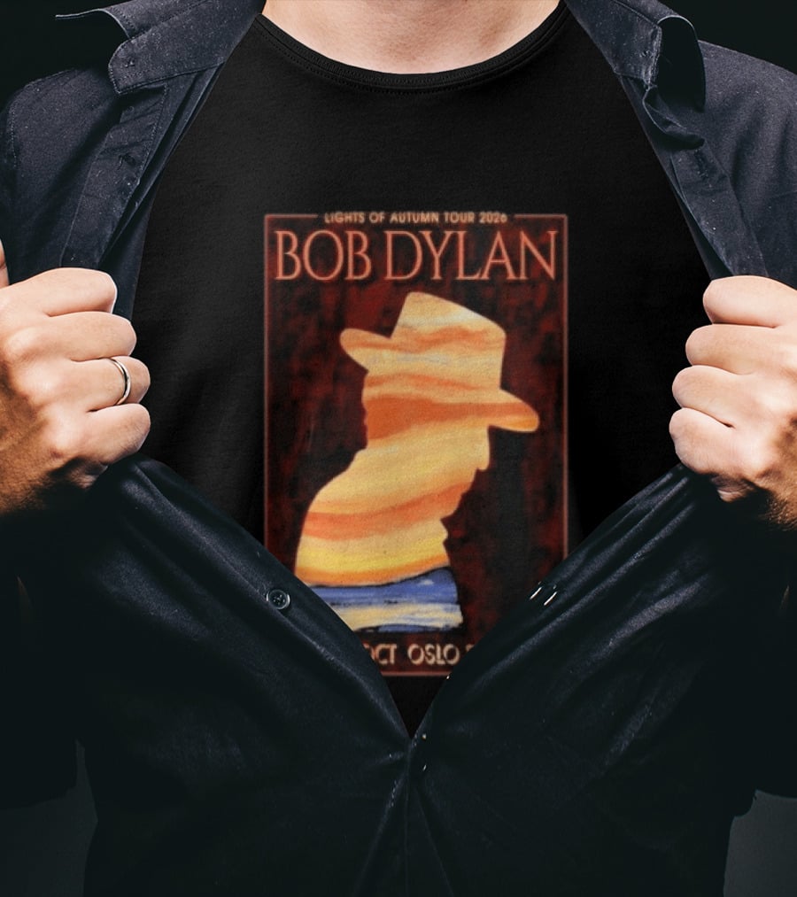 Bob Dylan Lights Of Autumn Tour 2026 Oslo Spektrum October 17 T-Shirt