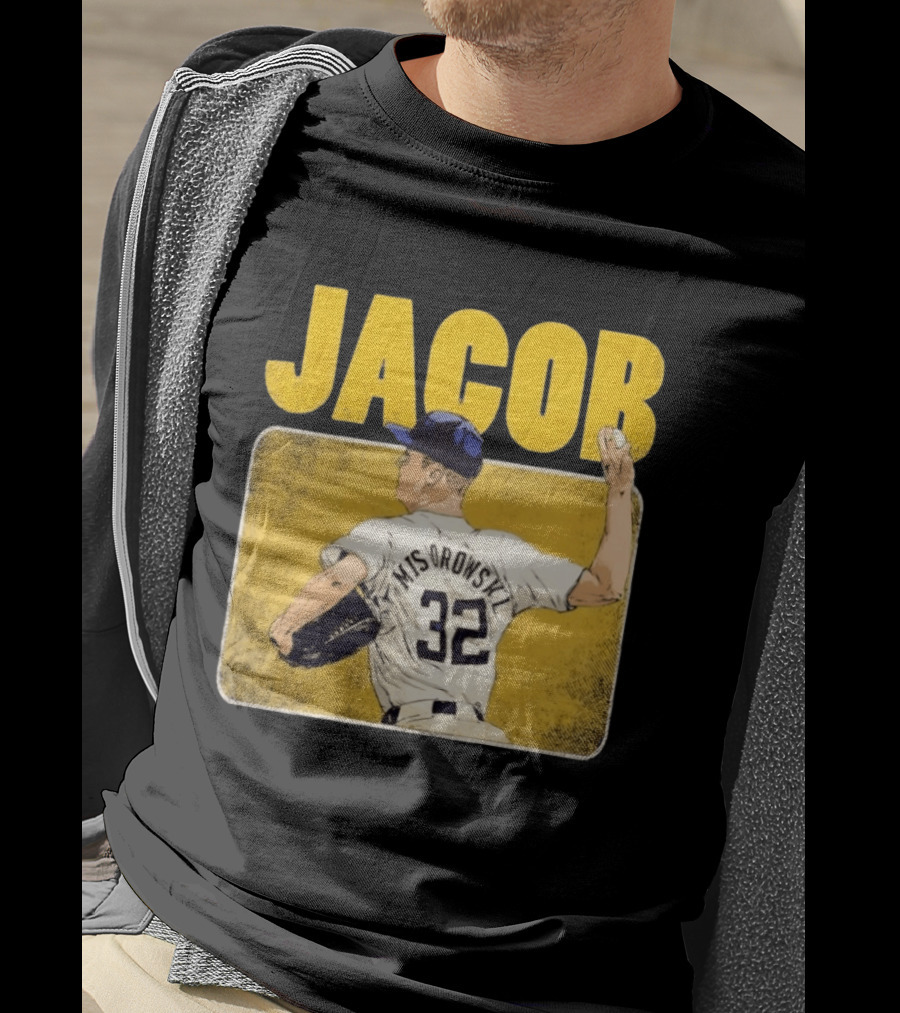 Jacob Misiorowski 32 Milwaukee Brewers Baseball Player Highlight T-Shirt