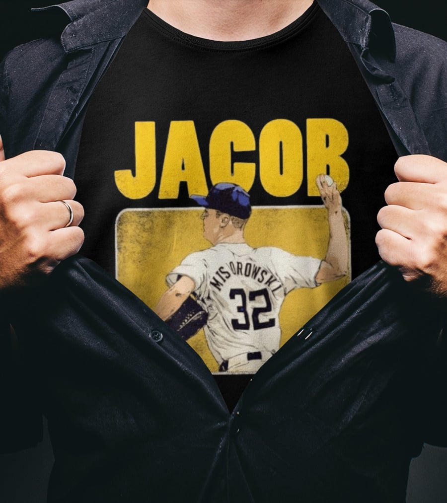 Jacob Misiorowski 32 Milwaukee Brewers Baseball Player Highlight T-Shirt