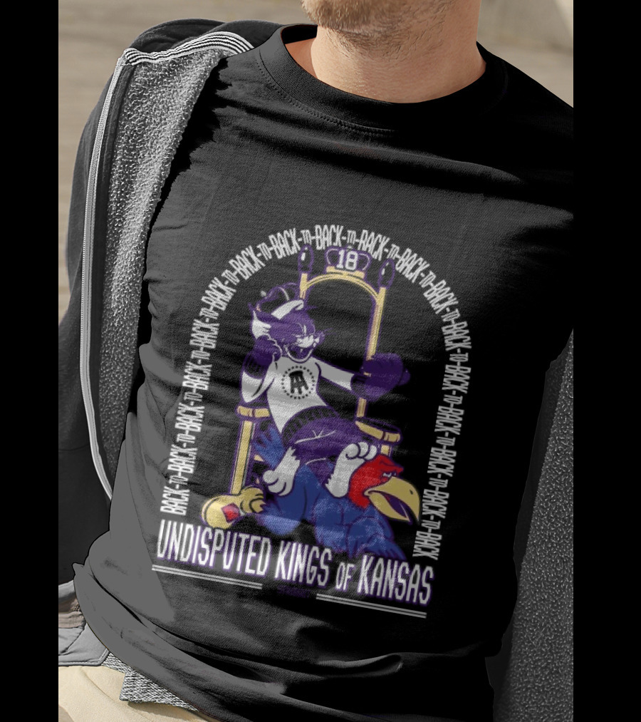 Kansas Jayhawks Kansas State Wildcats Back To Back Undisputed Kings Of Kansas T-Shirt