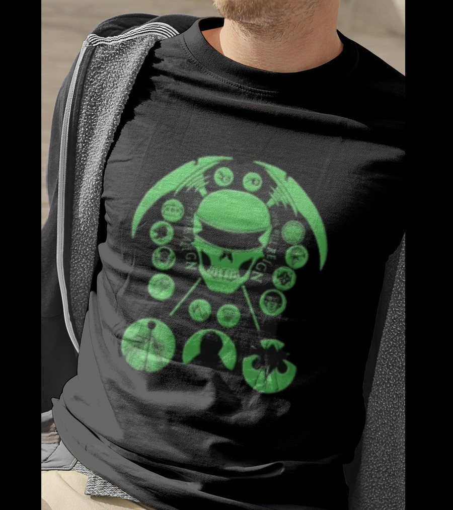 Mayor Will Reign Skull Stars Align Green T-Shirt