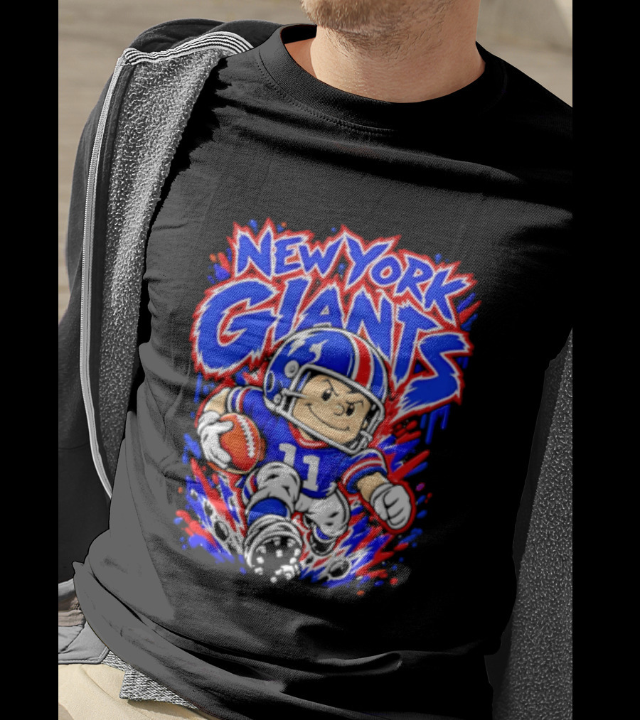 New York Giants Cartoon Player Number 11 Football NFL T-Shirt