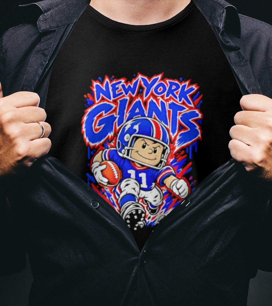New York Giants Cartoon Player Number 11 Football NFL T-Shirt