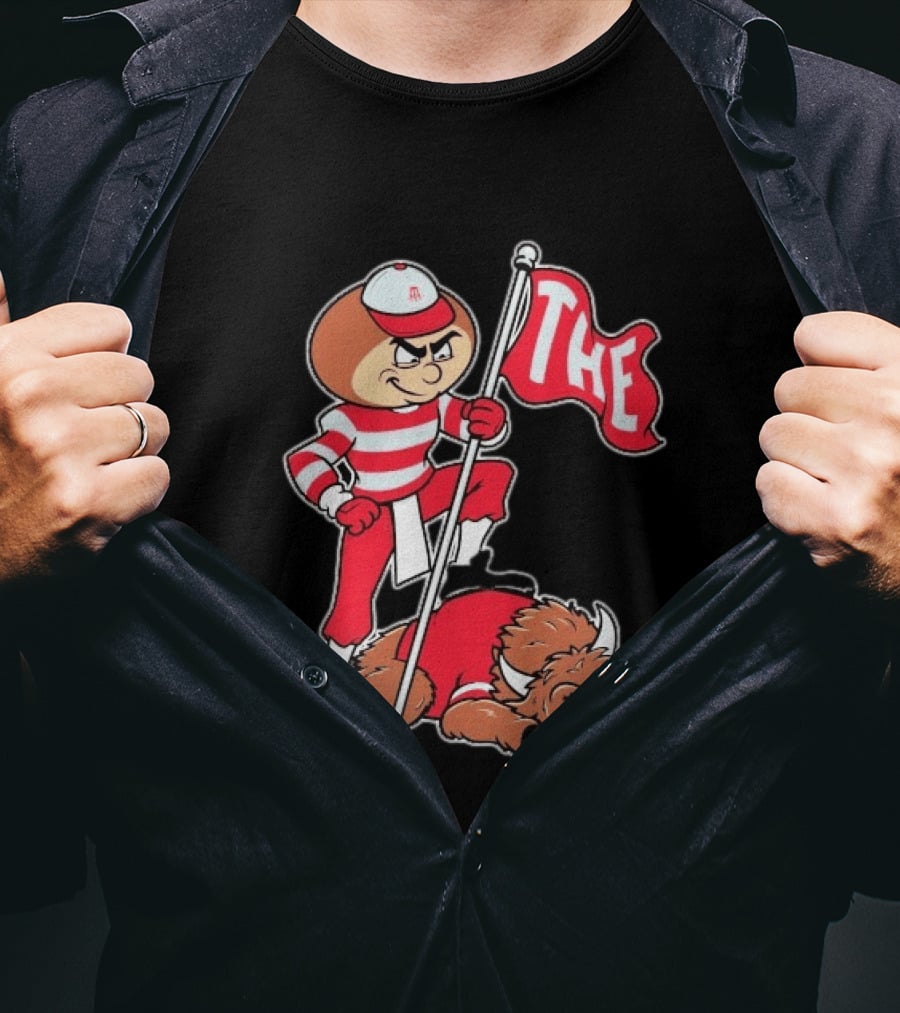 Ohio State Buckeyes Brutus Mascot Dominates Indiana Hoosiers Rivalry Victory T-Shirt