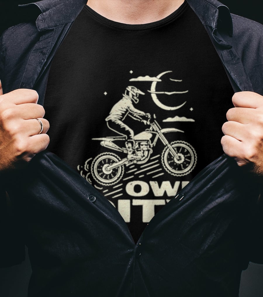 Owl City Motorcycle Rider Moon Adventure T-Shirt