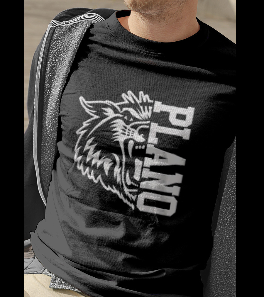 Plano Wildcats Split Face Team Spirit T-Shirt
