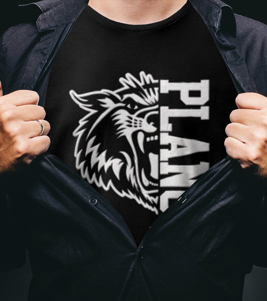 Plano Wildcats Split Face Team Spirit T-Shirt