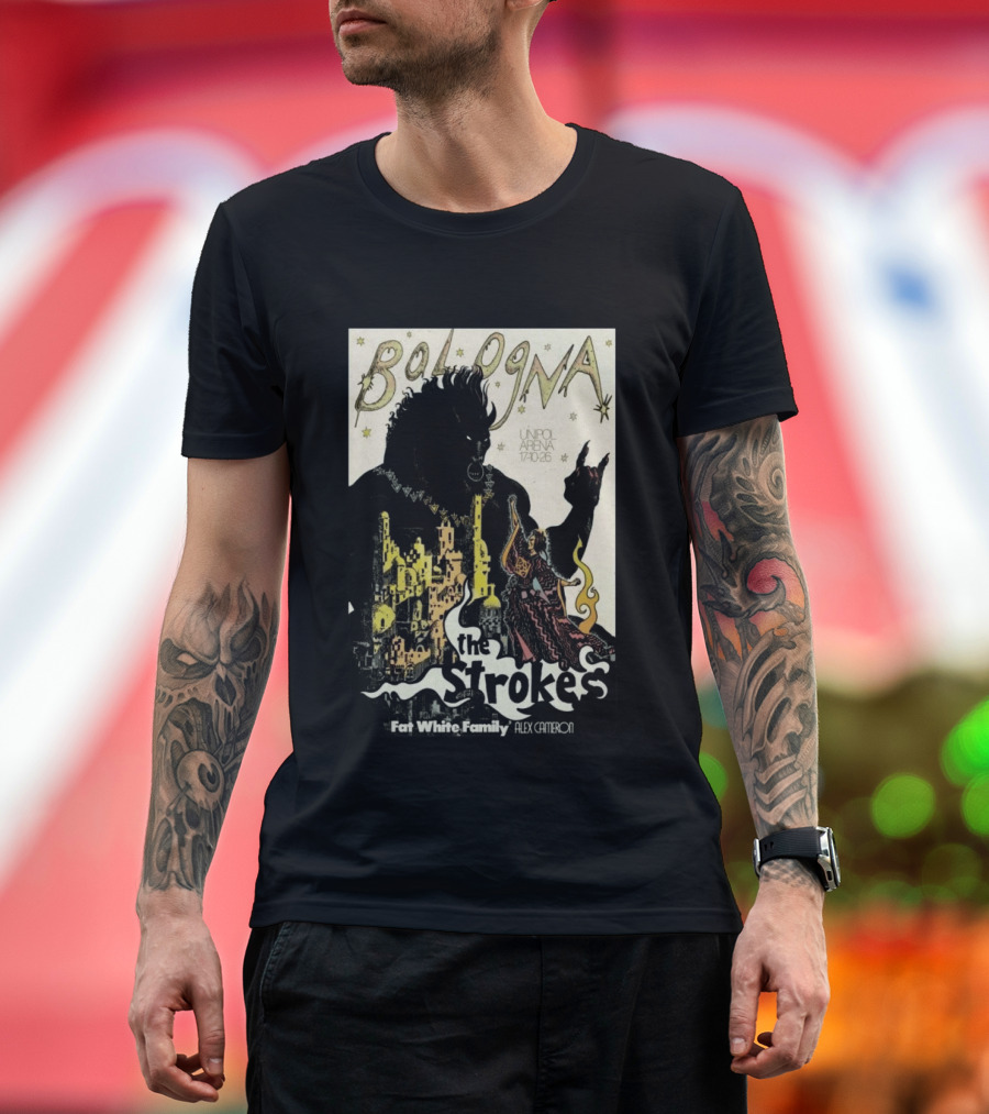Bologna Concert The Strokes Unipol Arena 10.17.26 Fat White Family Alex Cameron T-Shirt