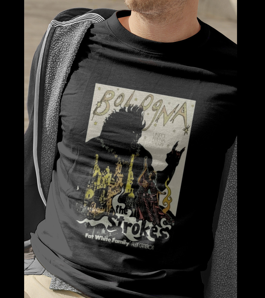 Bologna Concert The Strokes Unipol Arena 10.17.26 Fat White Family Alex Cameron T-Shirt