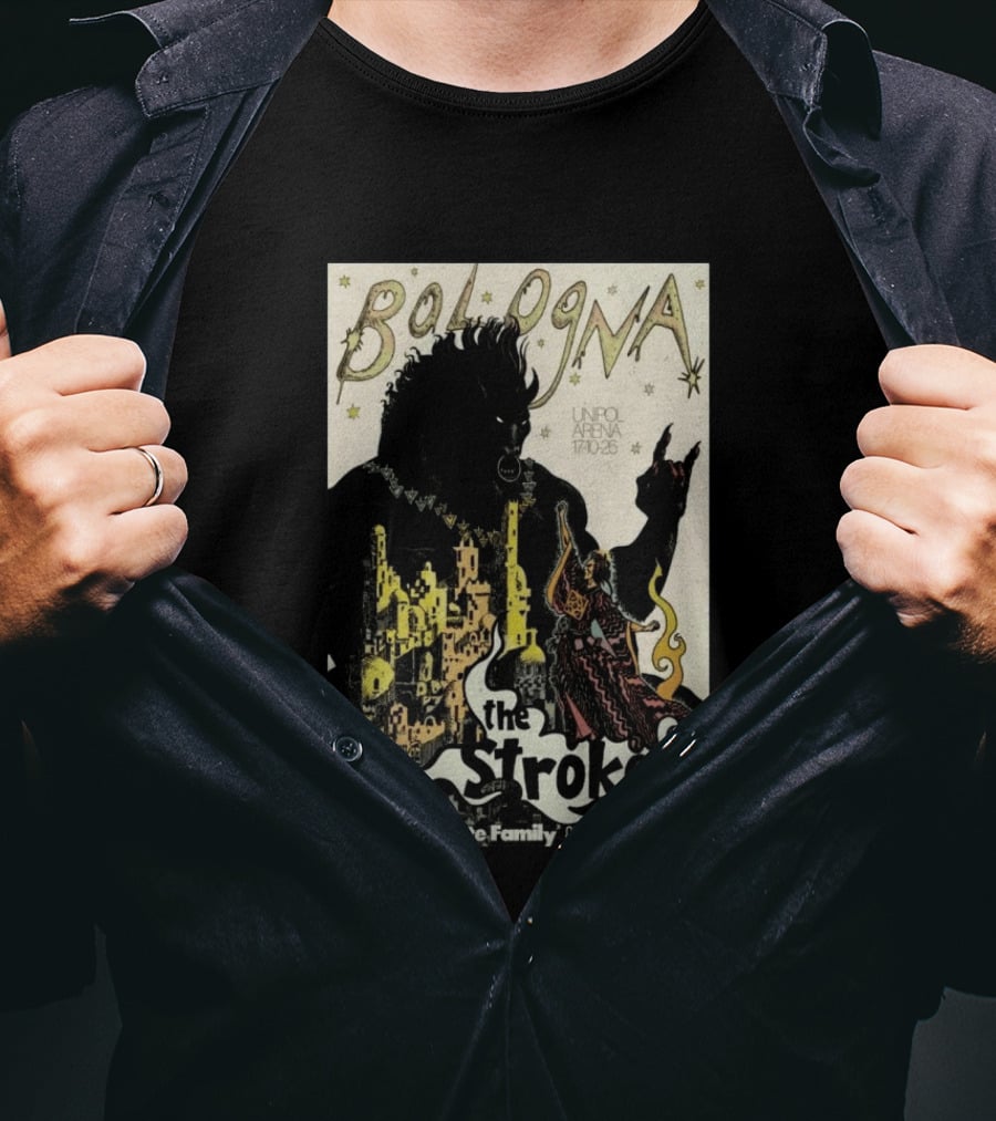 Bologna Concert The Strokes Unipol Arena 10.17.26 Fat White Family Alex Cameron T-Shirt