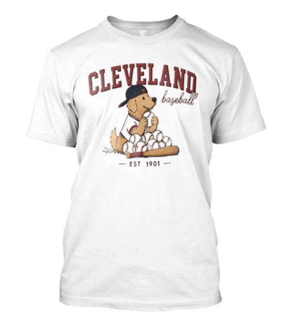 Cleveland Golden Retriever Baseball Est 1901 T-Shirt