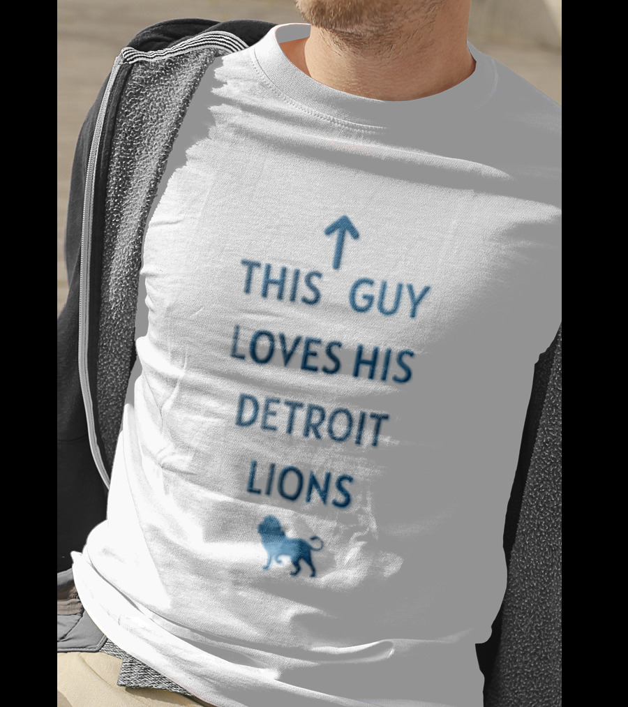 This Guy Loves His Detroit Lions Blue Lion T-Shirt
