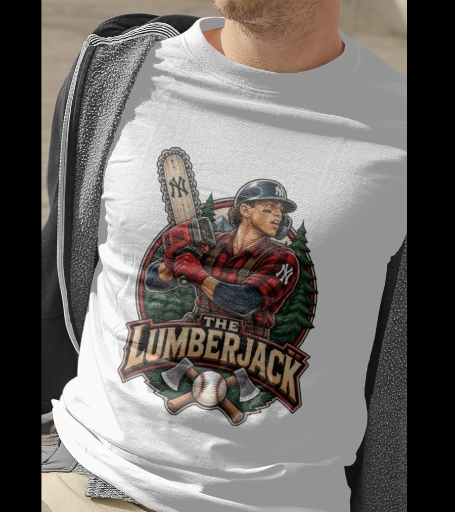 Giancarlo Stanton New York Yankees The Lumberjack Chainsaw Baseball Player T-Shirt