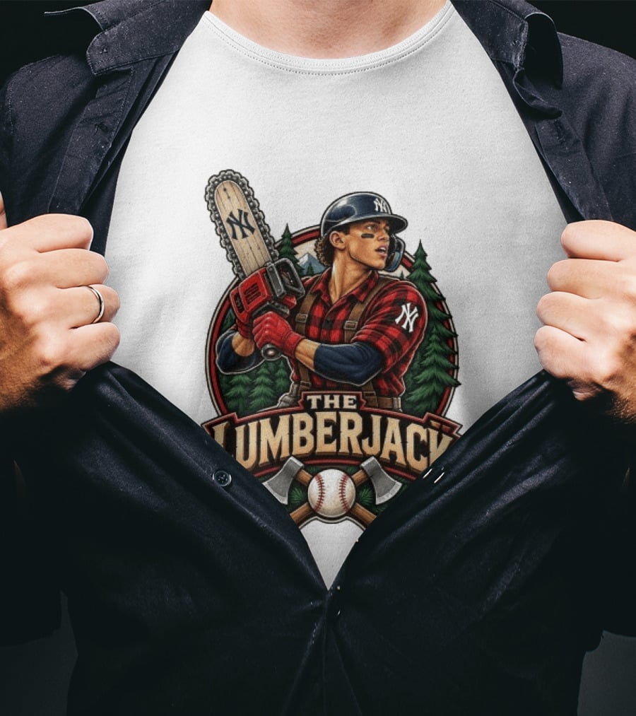 Giancarlo Stanton New York Yankees The Lumberjack Chainsaw Baseball Player T-Shirt