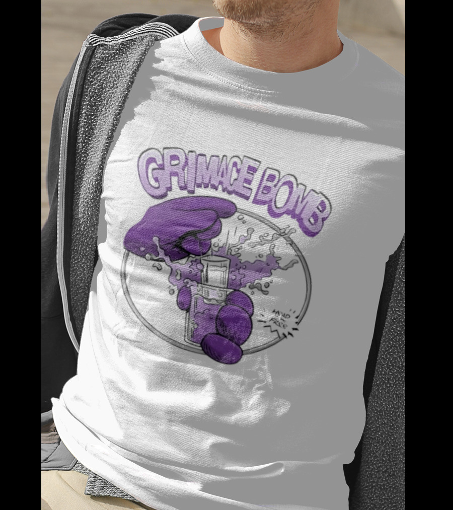Grimace Bomb Grimace Shot Purple Explosion T-Shirt