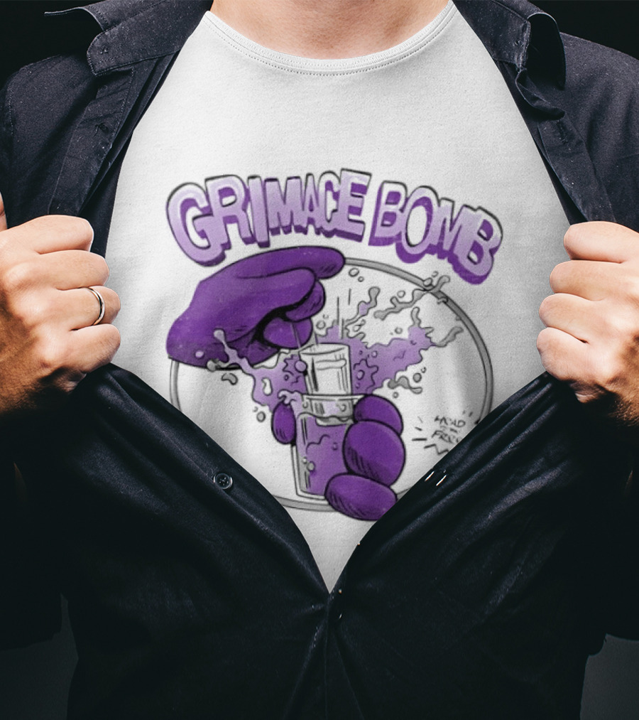 Grimace Bomb Grimace Shot Purple Explosion T-Shirt