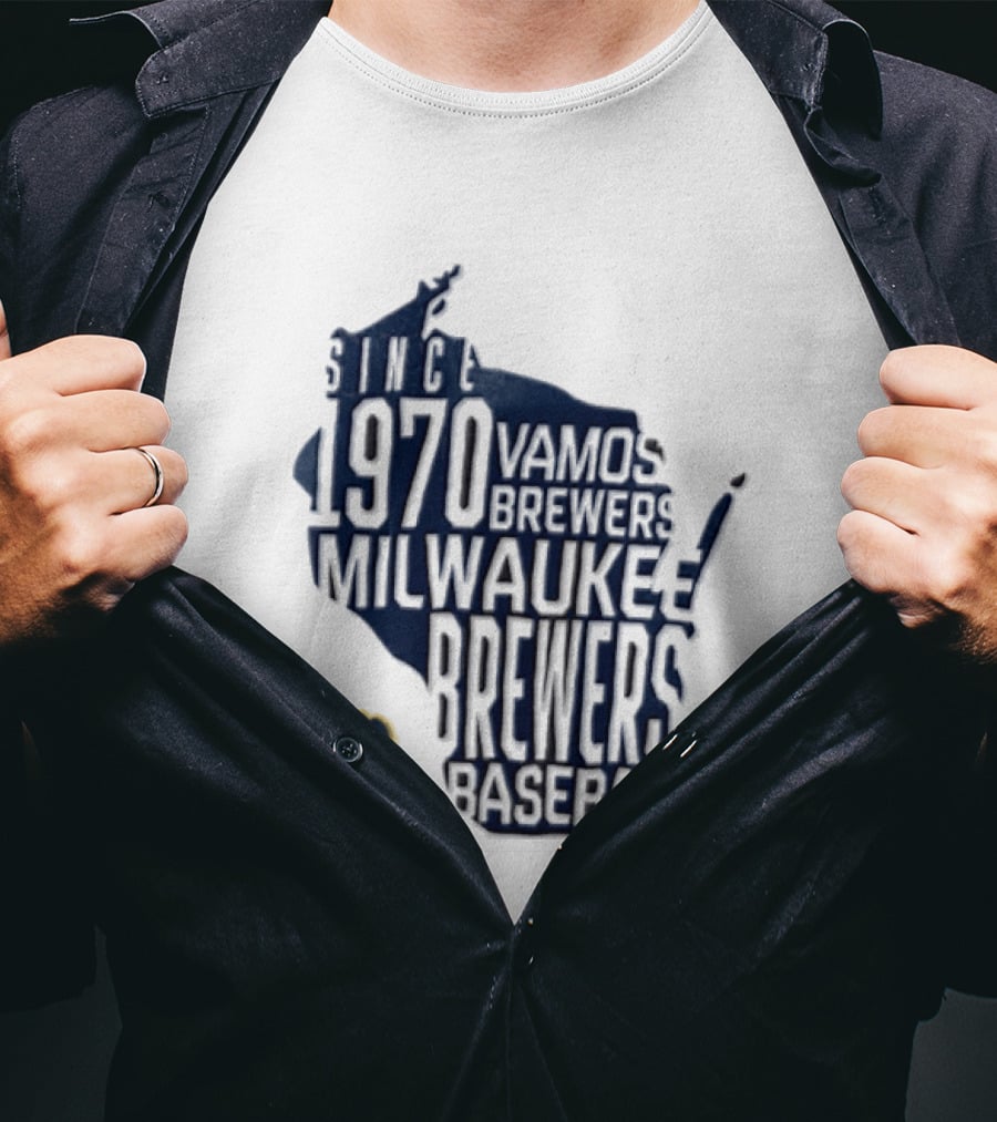 Milwaukee Brewers Since 1970 Vamos Brewers Baseball T-Shirt