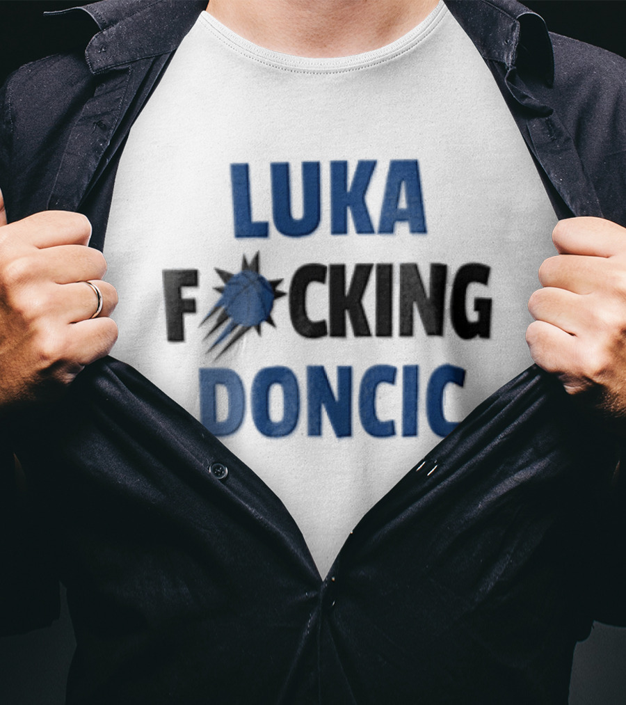 Luka Doncic Mustang Basketball Player Silhouette F**king Doncic T-Shirt