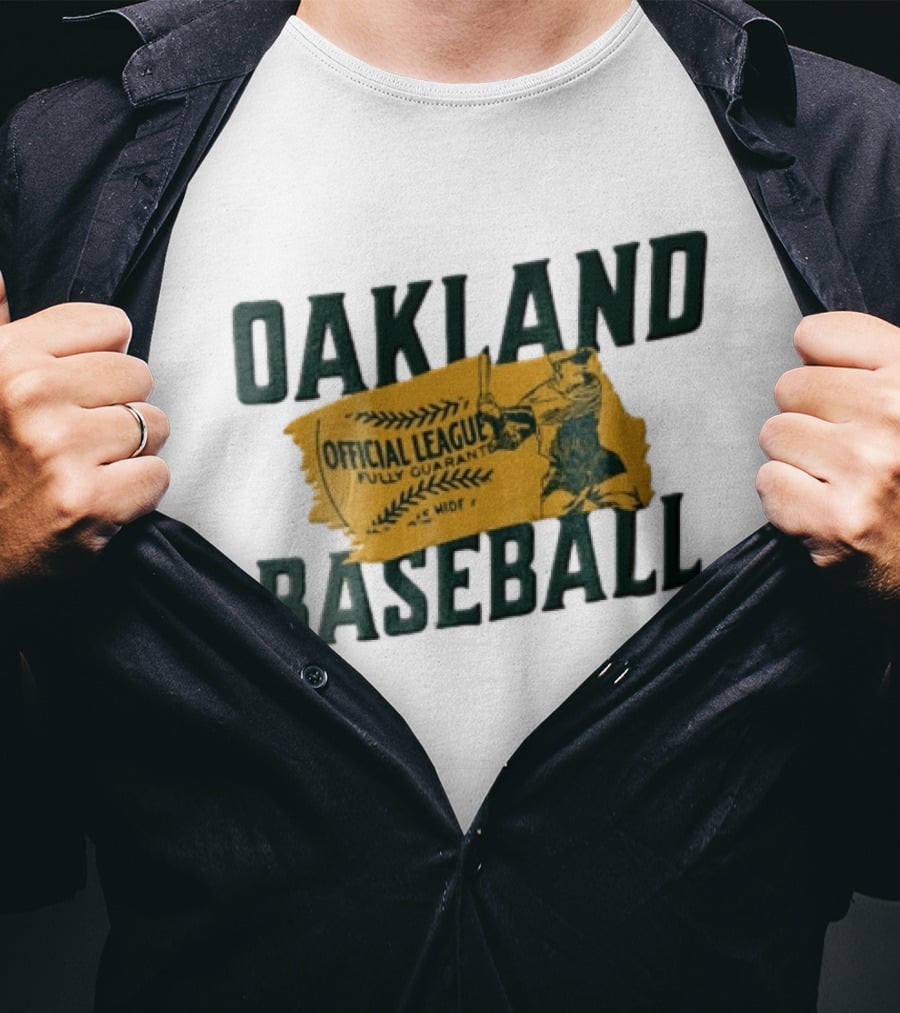 Oakland Baseball Official League Batter Swinging T-Shirt