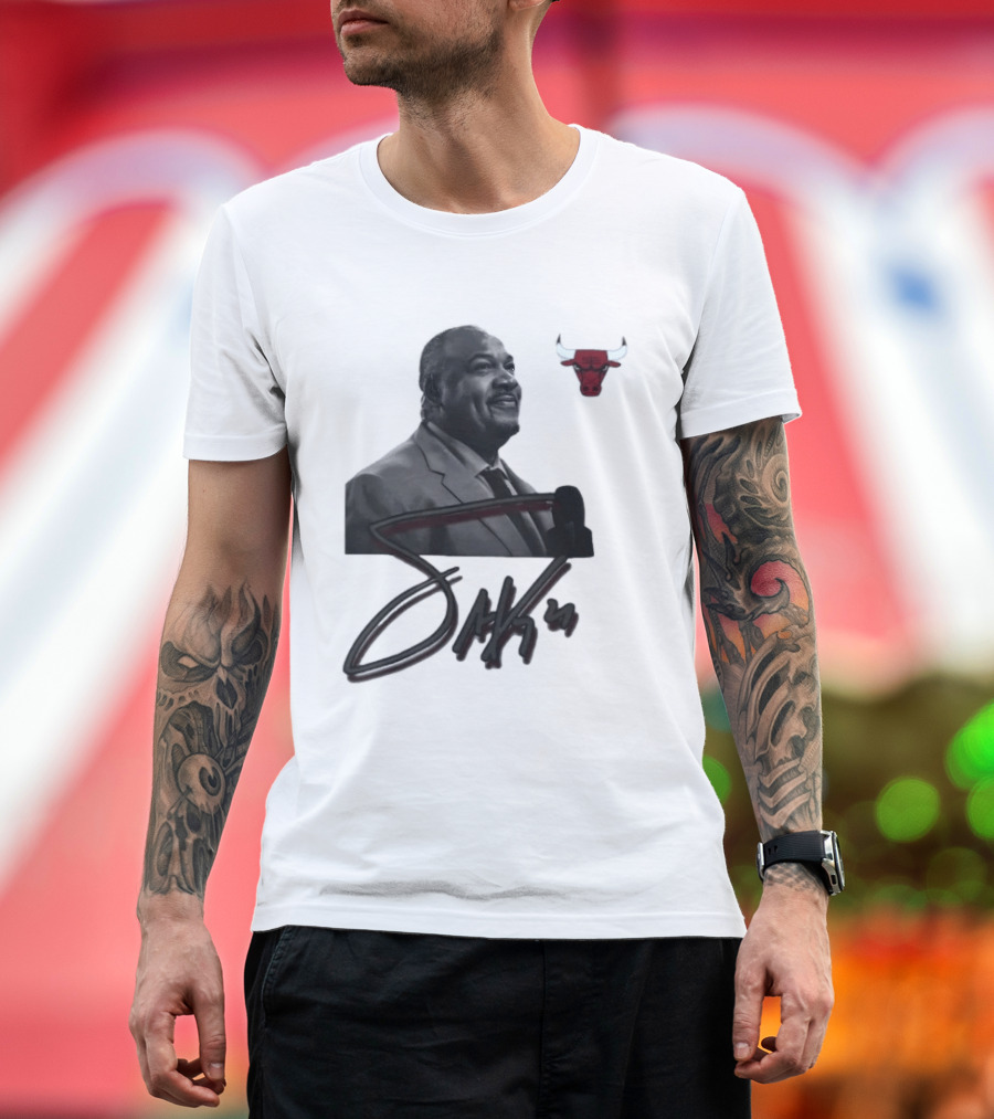 Stacey King Chicago Bulls Autograph T-Shirt