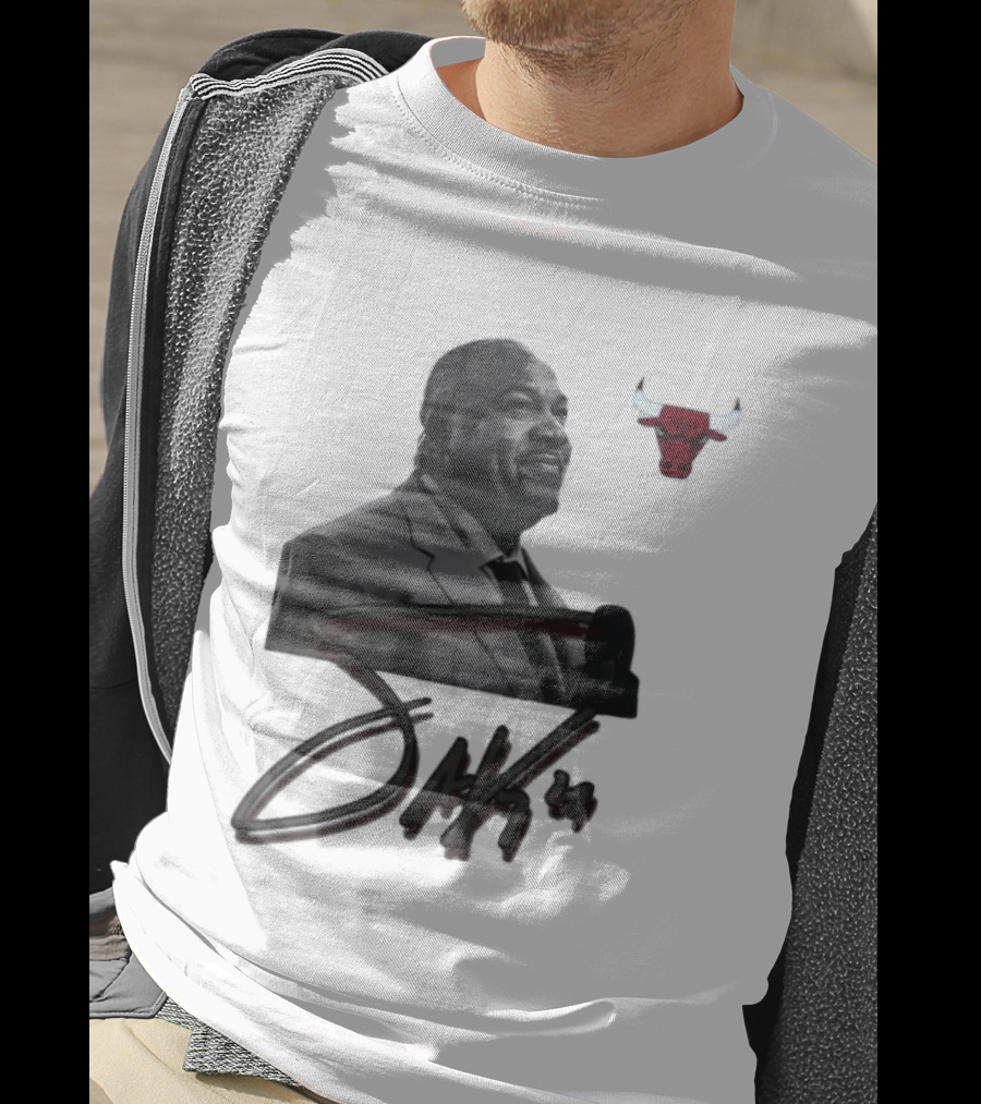 Stacey King Chicago Bulls Autograph T-Shirt
