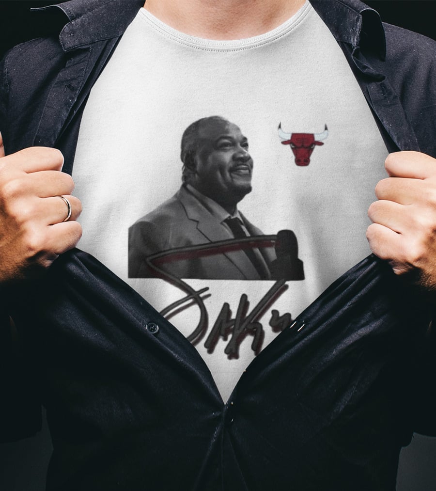Stacey King Chicago Bulls Autograph T-Shirt