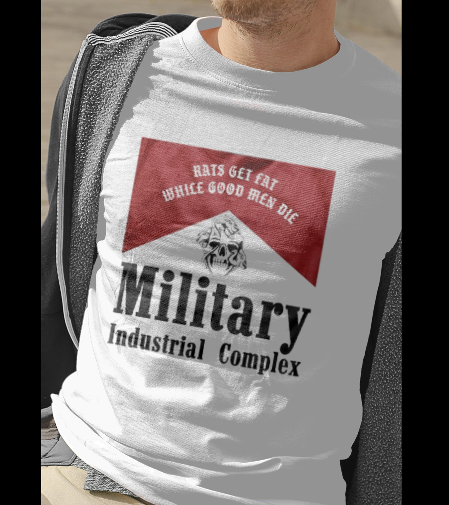 White Good Men Die Military Industrial Complex Rats T-Shirt