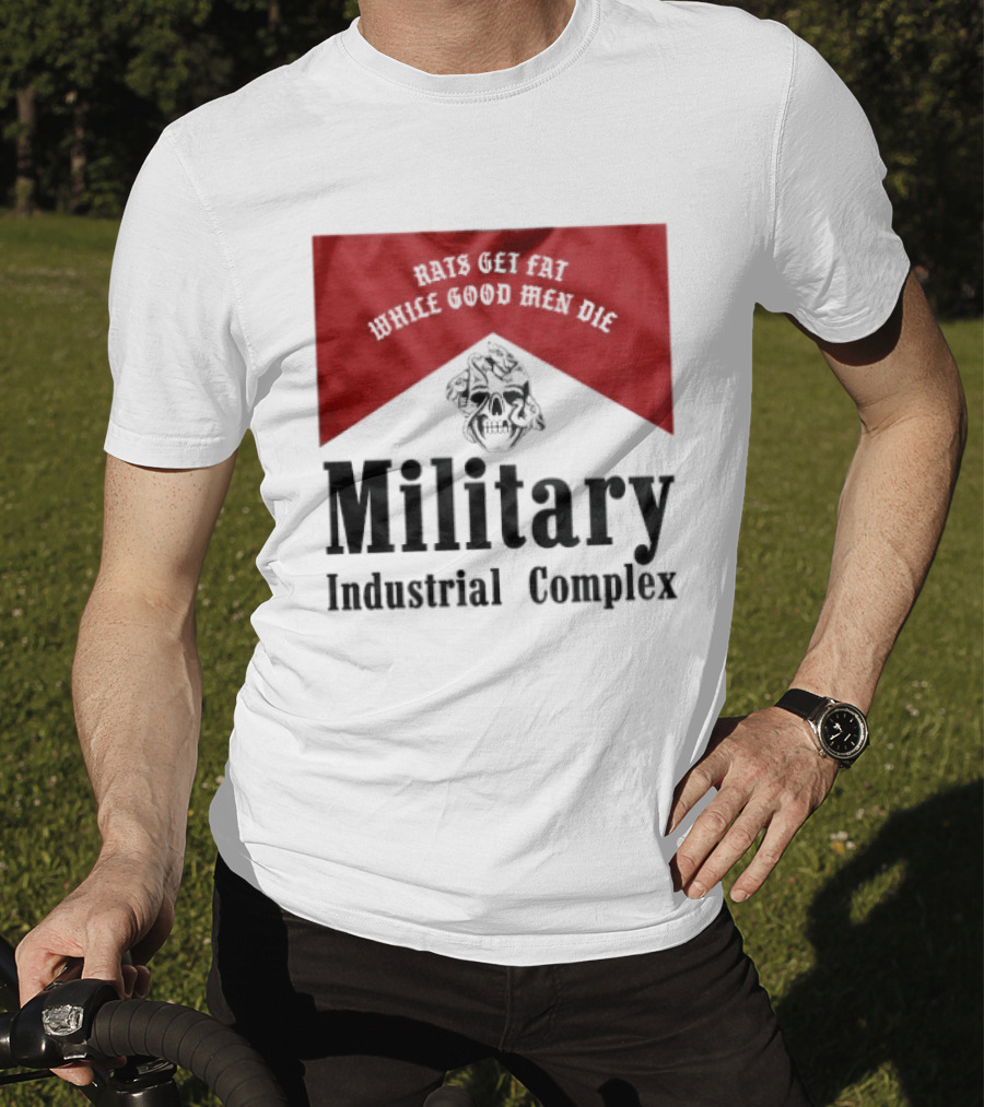 White Good Men Die Military Industrial Complex Rats T-Shirt