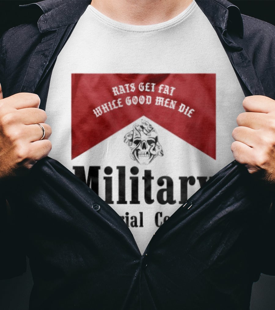 White Good Men Die Military Industrial Complex Rats T-Shirt