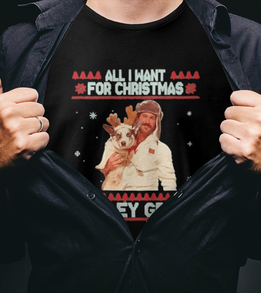All I Want For Christmas Is Riley Green Festive Holiday Reindeer T-Shirt