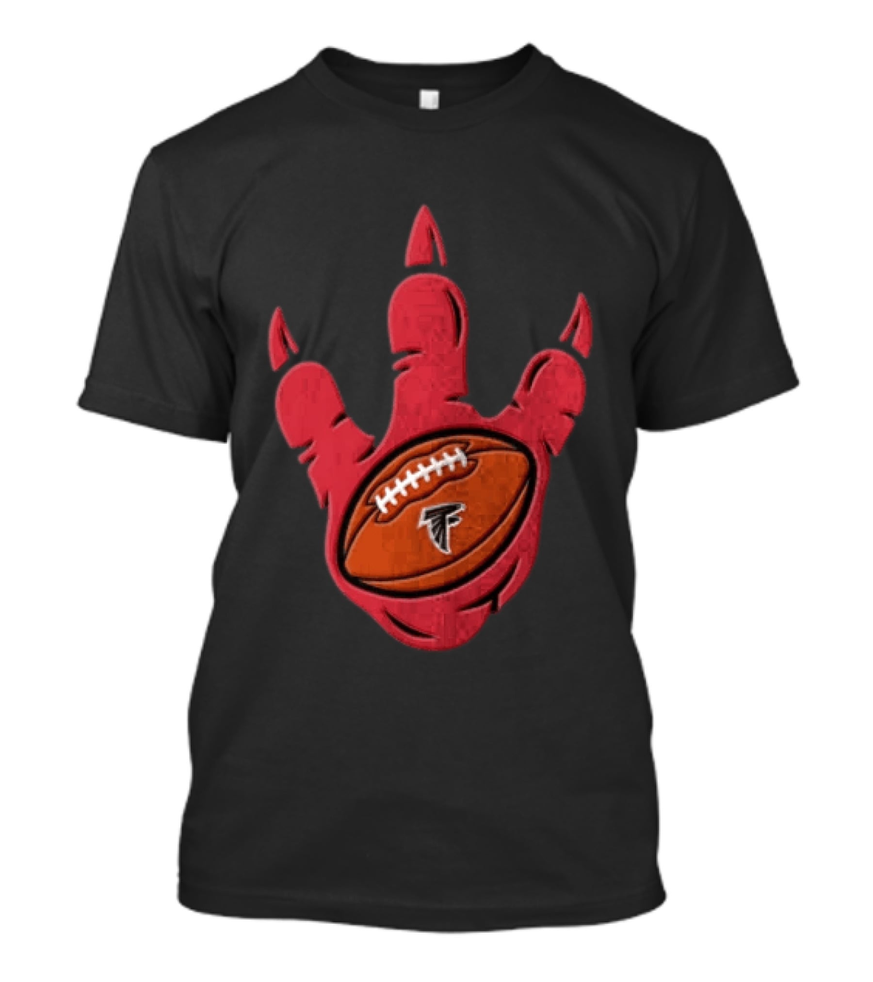Atlanta Falcons Dinosaur Football Claw Mark With Logo Football T-Shirt