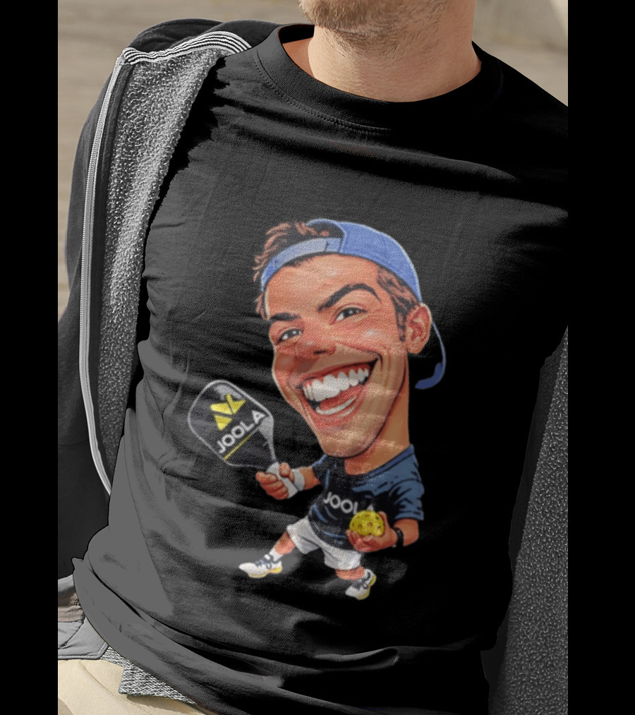 Ben Johns Pickleball Caricature Joola Paddle Cap T-Shirt