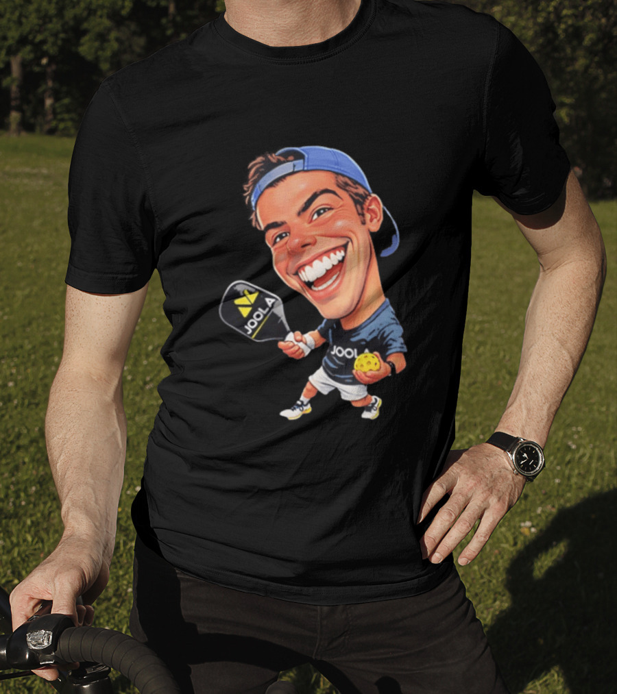 Ben Johns Pickleball Caricature Joola Paddle Cap T-Shirt