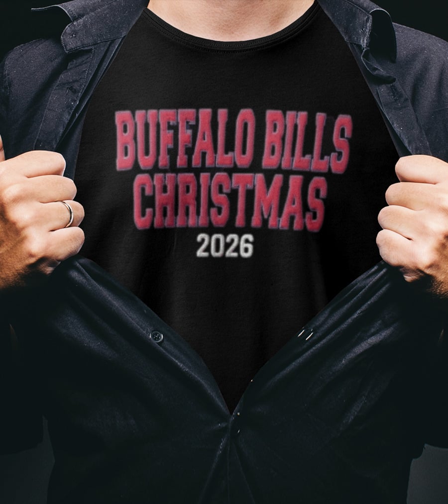 Buffalo Bills Christmas 2026 Football Helmet Tree Santa T-Shirt
