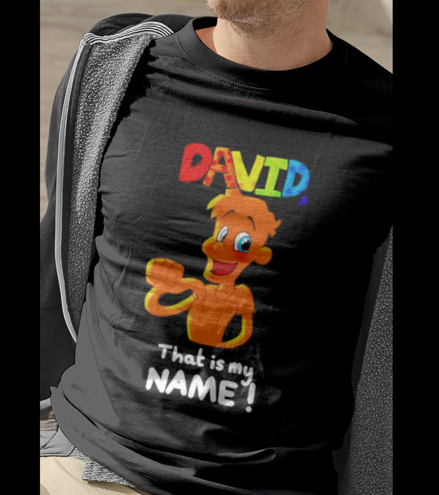 DAVID That Is My Name Bright Cartoon T-Shirt
