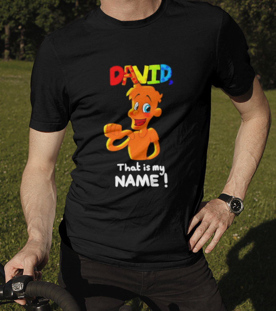 DAVID That Is My Name Bright Cartoon T-Shirt