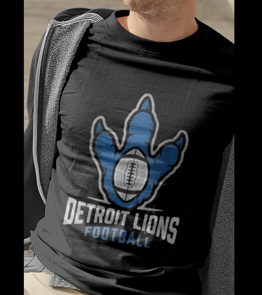Detroit Lions Football Claw Print 1930 Jameson Williams Big Roars Sore Defense T-Shirt