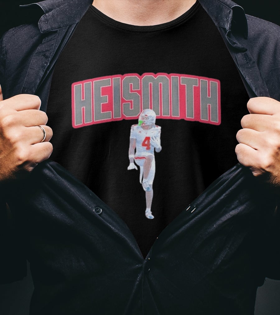 Emeka Egbuka Ohio State Buckeyes Heismith 4 Football T-Shirt