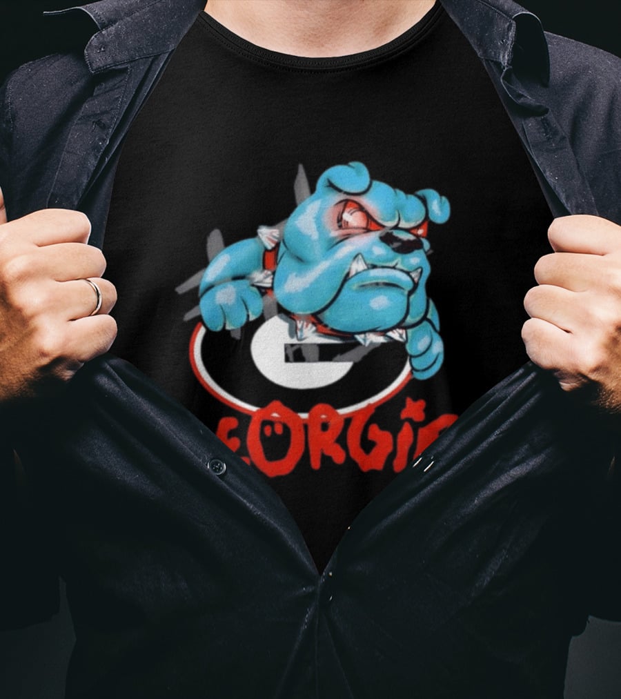 Georgia Bulldogs Spiked Bulldog Halloween UGA G T-Shirt