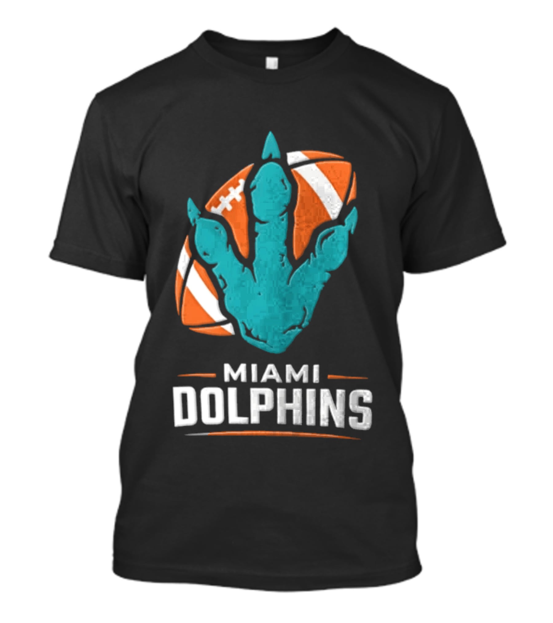 Miami Dolphins Big Roars Football Dinosaur Player Tackled T-Shirt